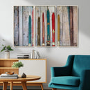 Vintage Wooden Weathered Ski's in Front of an Old Barn Wall by MyGreatCanvas | Canvas Wall Art Prints | Photo Prints & Wall Decor