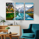 Spectacular autumn view of Braies Lake Wall Art Canvas Print by MyGreatCanvas | Canvas Wall Art Prints | Photo Prints & Wall Decor