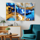 Blue Orange Marble Fluid Effect Canvas Wall Art Print by MyGreatCanvas | Canvas Wall Art Prints | Photo Prints & Wall Decor