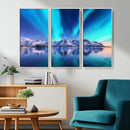 Northern Lights above Mountain Wall Art, Northern Lights