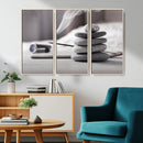 Burning Incense and Zen Stones Buddhism Wall Art, Zen Stones