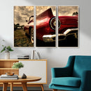 Red Classic Car Wall Art Canvas Print