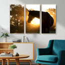 Horse at Sunset Wall Art Animal Canvas Print
