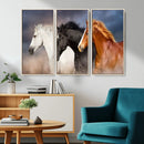 Animal Wall Art Three Horses Farmhouse Art Canvas, Framed by MyGreatCanvas | Canvas Wall Art Prints | Photo Prints & Wall Decor