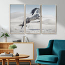 Prancing Horse Desert Large Wall Art Canvas Print – Majestic