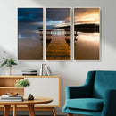 Serene Lake Pier at Sunset Canvas Print | Landscape Canvas