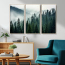 Captivating Misty Forest Wall Art Premium Canvas Print,