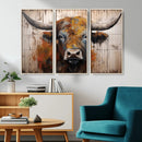 Abstract Bull Highland Cow Canvas Wall Art Print – Vibrant by MyGreatCanvas | Canvas Wall Art Prints | Photo Prints & Wall Decor