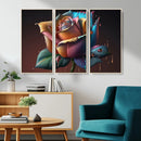Abstract Rose Wall Art Canvas Print