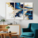 Gold Marble Art - Abstract Geode Gold And Blue Marble Shape