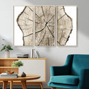 Abstract Wood Tree Ring Wall Art - Ready to Hang Minimalist