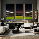 Yankee Stadium Night Game Triple Canvas, Yankee Stadium