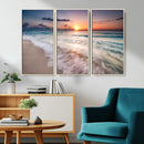 Sunset Beach Wall Art – Soothing Coastal Landscape, Ready to