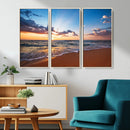 Golden Hour Beach Sunset Wall Art | Canvas Print | Ready to
