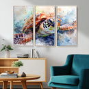 Watercolor Sea Turtle Wall Art Canvas Print - Vibrant Ocean