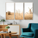 Vintage Farmhouse Triptych Wall Art – Giclée Canvas