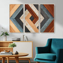 Geometric Wood Art Wall Decor Canvas Print, Rustic Wooden by MyGreatCanvas | Canvas Wall Art Prints | Photo Prints & Wall Decor