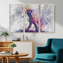 Watercolor Golf Swing Wall Art Canvas Print | Vibrant