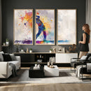 Watercolor Golf Swing Wall Art Canvas Print | Vibrant