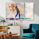Watercolor Golf Swing Wall Art Canvas Print | Vibrant