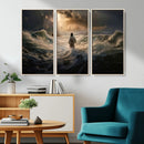 Jesus Walking on Water Wall Art Canvas Print - Religious