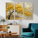 Yellow Blossom Tree Canvas Wall Art - Floral Abstract Modern