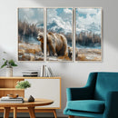 Bear and Baby Bear Wall Art Canvas Print