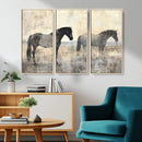 Vintage Horses Wall Art Canvas Print