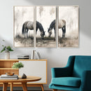 Chines Ink Style Vintage Horses Wall Art Canvas Print for by MyGreatCanvas | Canvas Wall Art Prints | Photo Prints & Wall Decor