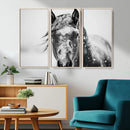 Western Wall Art | Black and White Winter Horse Wall Art | by MyGreatCanvas | Canvas Wall Art Prints | Photo Prints & Wall Decor
