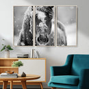 Black and White Horse Winter Wall Art | Ready to Hang and