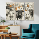 Texas Longhorn Wall Art Canvas Print – Herd Abstract Cow by MyGreatCanvas | Canvas Wall Art Prints | Photo Prints & Wall Decor