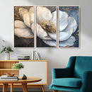 White Magnolia Flower Wall Art Canvas Print | Abstract