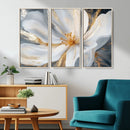 White and Gold Floral Canvas Wall Art - Framed and Ready to by MyGreatCanvas | Canvas Wall Art Prints | Photo Prints & Wall Decor
