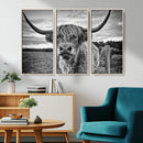 Scottish Highland Cow Wall Art Canvas Print | Ready to Hang