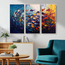 Vibrant Abstract Fish Swarm Art – Colorful Fish Inspired