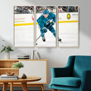 San Jose Sharks Ice Hockey Player Wall Art Canvas Print