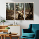 Jesus Running After a Lost Lamb Canvas Wall Art Print