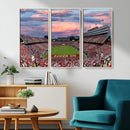 Carter-Finley Stadium Art Sunset Game Triple Canvas Wall Art