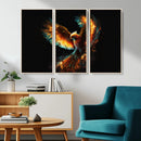 Fiery Phoenix Canvas Print | Ready to Hang Wall Art | Bold