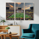 University of Michigan Wolverines Print Canvas, Football