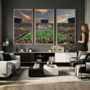 University of Michigan Wolverines Print Canvas, Football