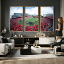 Cincinnati Bearcats Football Team Print - Nippert Stadium Wall Art Canvas Print