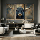 Texas Western Wall Art Canvas Print - Abstract Cow Longhorn by MyGreatCanvas | Canvas Wall Art Prints | Photo Prints & Wall Decor