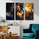 Abstract Horse Art Print - Abstract Canvas Wall Art |