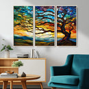 Vibrant Mosaic Tree of Life Wall Art | Stained Glass Style