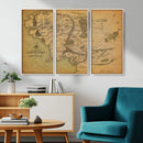 Middle Earth Map Canvas Wall Art – Vintage Fantasy Map
