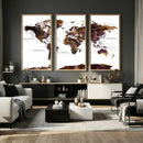 World Map Canvas Print – Detailed Map of the World Wall Art by MyGreatCanvas | Canvas Wall Art Prints | Photo Prints & Wall Decor