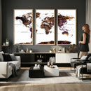 World Map Canvas Print – Detailed Map of the World Wall Art