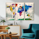World Map Canvas Print – Framed Travel Map Wall Art for by MyGreatCanvas | Canvas Wall Art Prints | Photo Prints & Wall Decor